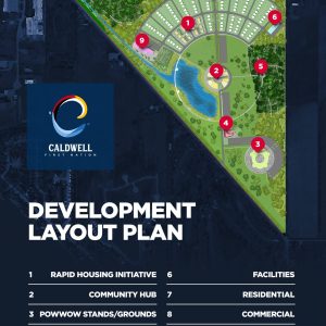 development layout plan of Caldwell First Nation Urban Community
